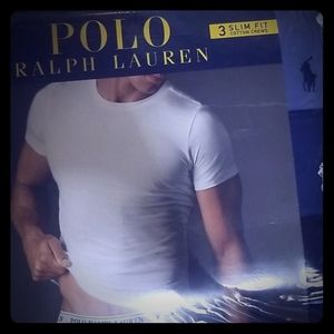 3 POLO RALPH LAUREN  SLIM FIT COTTON CREWS